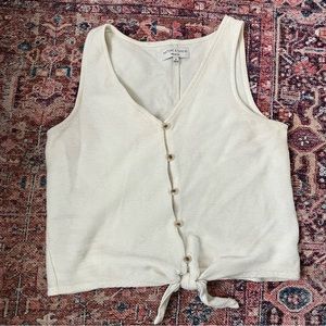 Madewell Texture & Thread Tie-Front Tank Top.